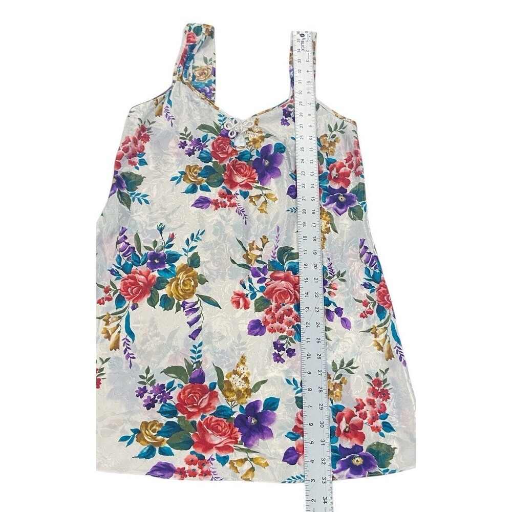 Adonna Vintage Sleepwear Floral Slip Dress Lingerie Women's Medium Cottagecore - Picture 10 of 10